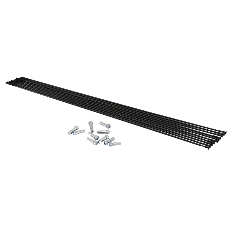 Rayon INOX Mavic Tête Droite Pour Roue Avant-Arrière Montage Cote Opppose Cassette Aksium 1 L 285 mm Avec Écrou (Boite De 10)