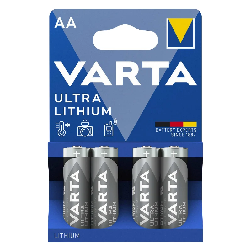 Pile Lr06 1.5V Varta Ultra Lithium Aa (Vendu Par 4)
