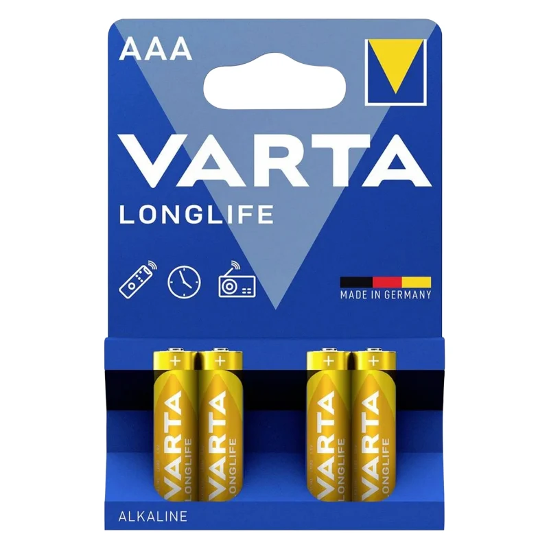 Pile Lr03 1.5V Varta Alcaline Longlife Lr03 - Aaa (Vendu Par 4)