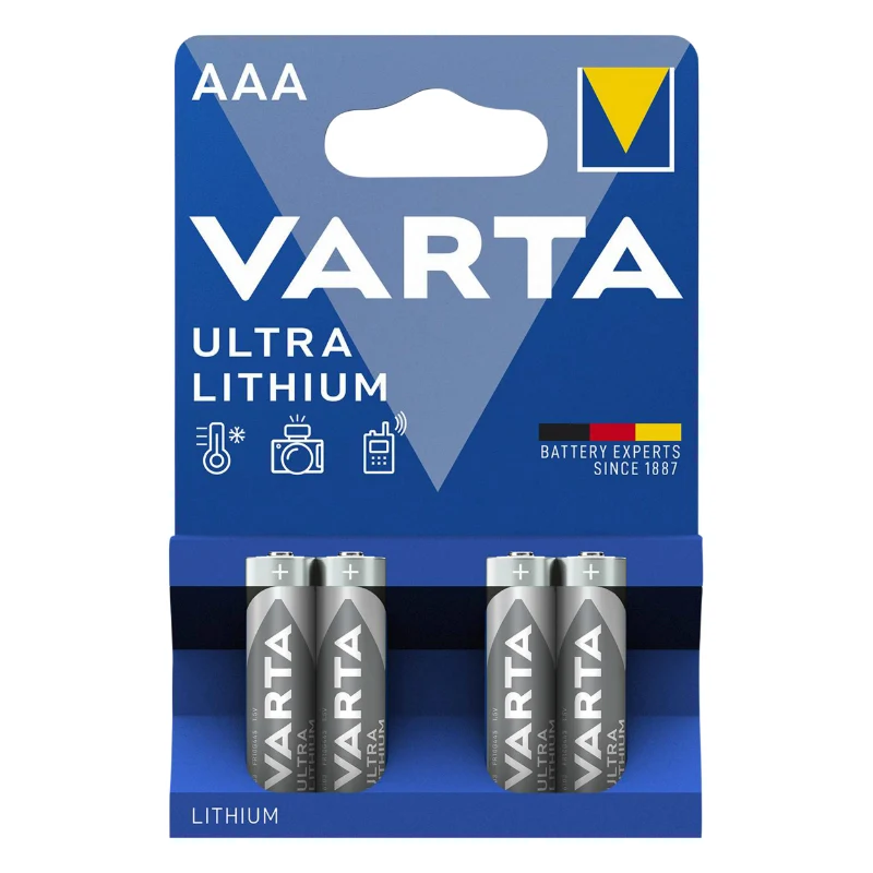 Pile Lr03 1.5V Varta Ultra Lithium Lr03 - Aaa (Vendu Par 4)