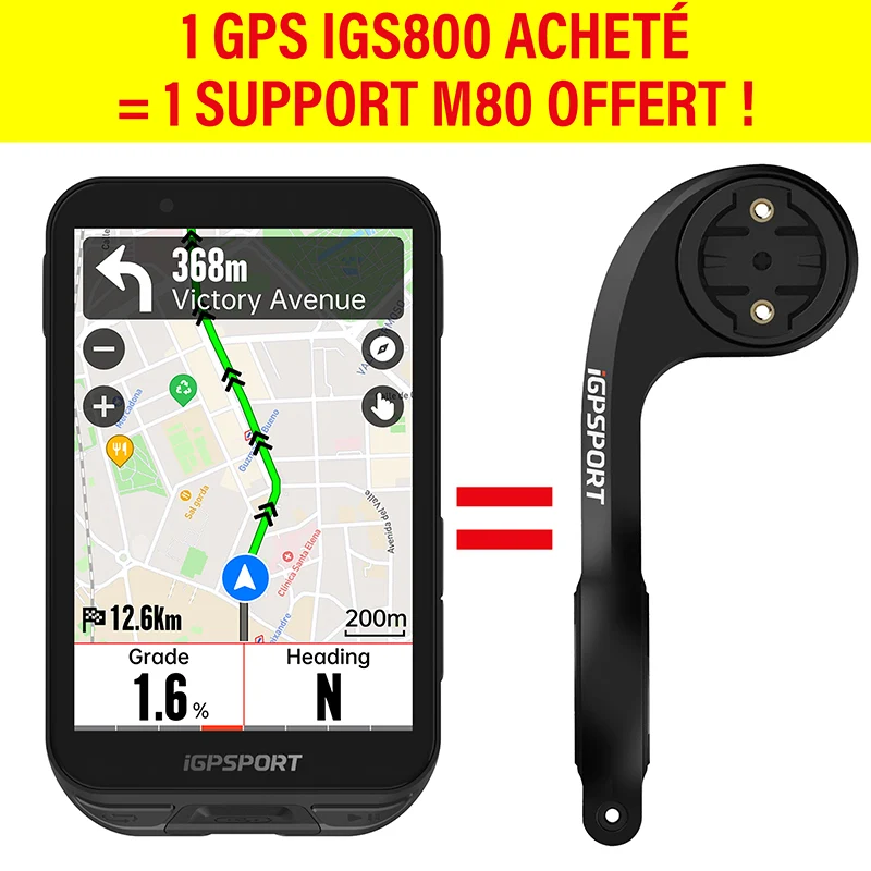 Gps - Compteur Igpsport Igs800 Couleur Full Tactile Lcd - Cartographie - Wifi - Ant+ - Autonomie 50H - Multi Fonctions Compatible Strava Et Komoot Equivalent Garmin 840-1040 --