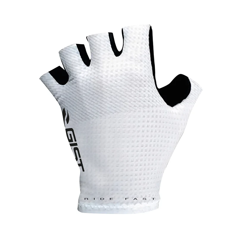 Gants Vélo Court Gist Race Été Blanc M (Paire Sur Carte) Sans Velcro