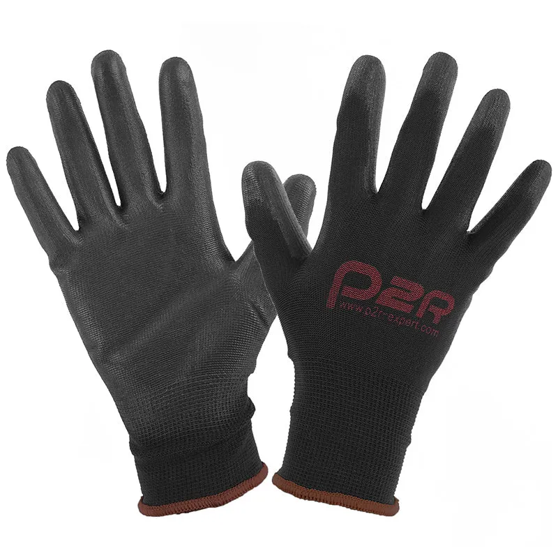 Gants Atelier P2R Polyurethane Noir Homologué Ce - Taille 9 (L) (Paire)