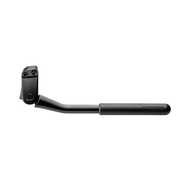 Béquille Vélo Laterale Arrière Ursus Mooi+ 24-28'' Noir Réglable Fixation 2 Vis Sur Base Entraxe 18 mm - Supporte 40Kgs (Livre Sur Carte) (Brevet Anti-Vibration)