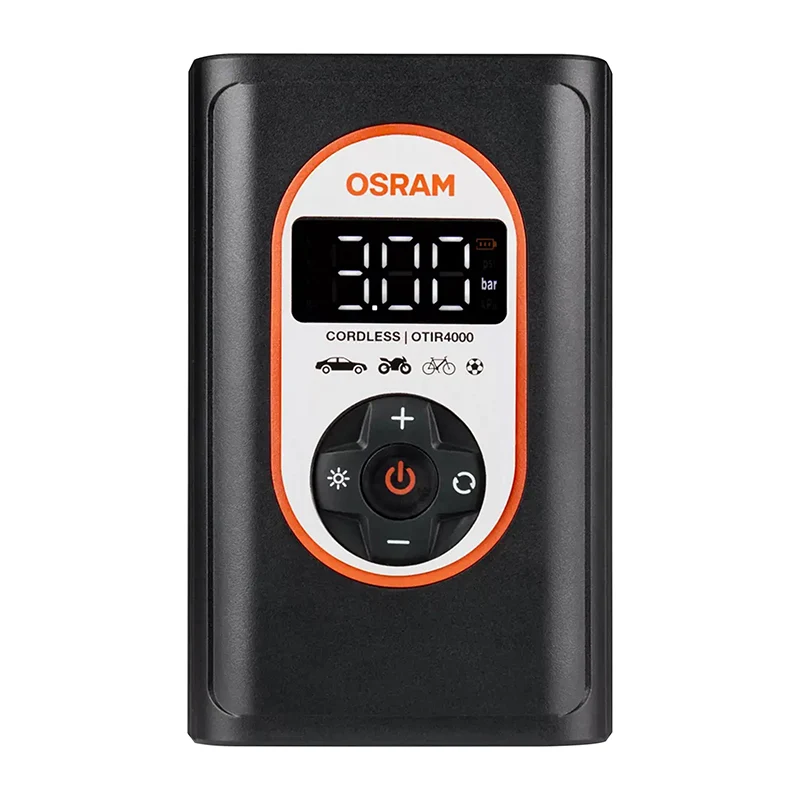 Compresseur-Gonfleur-Pompe Universel Tyre Inflate 4000 (12V) Rechargeable Usb-C + Allume Cigare -Osram-