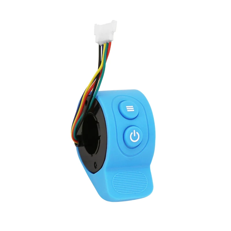 Commande - Gachette Accelerateur Pour Trottinette Cecotec Outsider, Bongo Série A Bleu Turquoise (Avec Bouton De Demarrage)