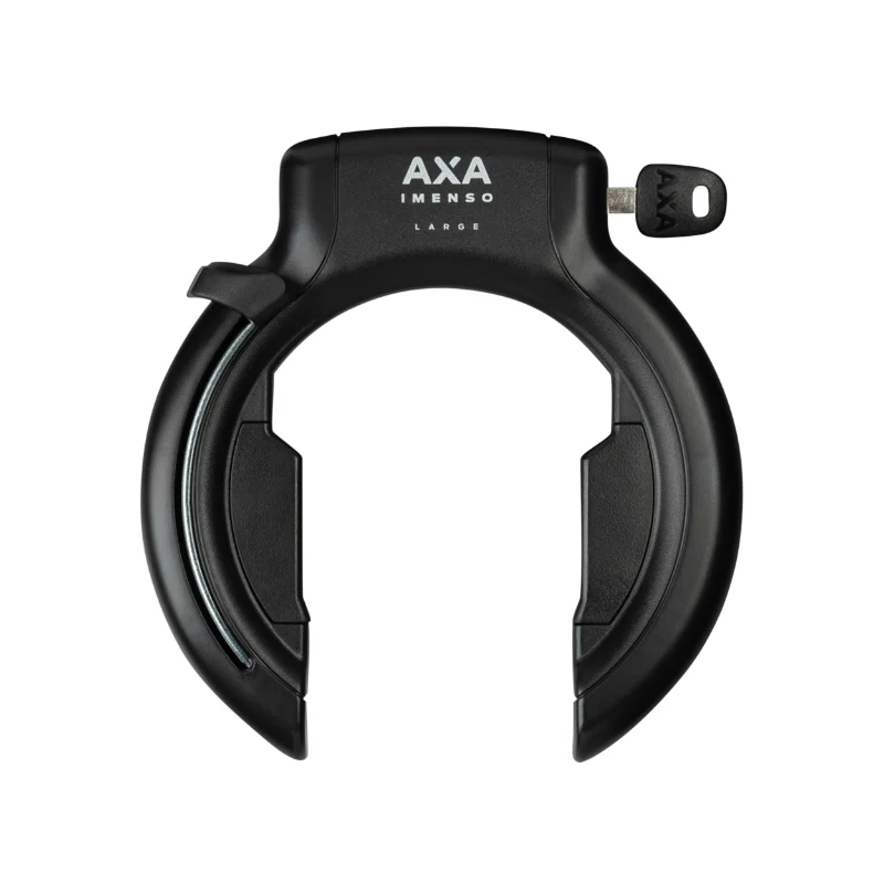 Antivol Vélo Fer A Cheval Axa Imenso Grande Ouverture 75 mm Noir (Sans Fixation) - Compatible Plug Ulc- Sécurité Niveau 12-15 (Clé Retractable)
