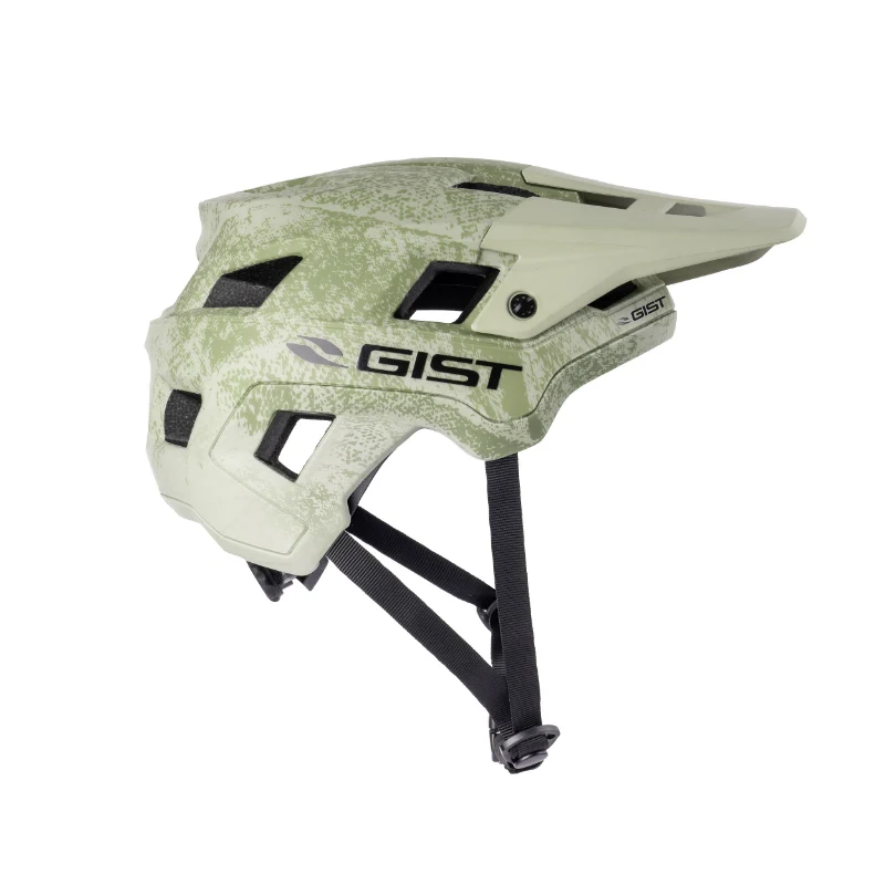 Casque Vélo Adulte Gist VTT Scrub Sable In-Mold Taille 56-62 Réglage Molette Fermeture Boucle Magnetique
