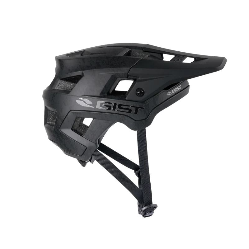 Casque Vélo Adulte Gist VTT Scrub Noir In-Mold Taille 52-56 Réglage Molette Fermeture Boucle Magnetique