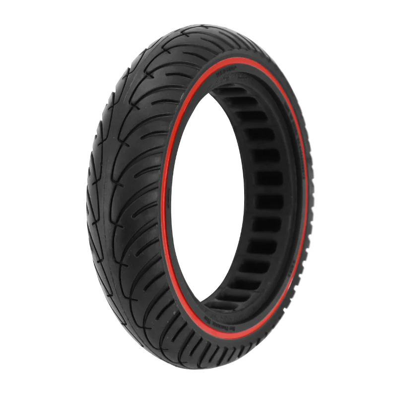 Pneu Trottinette Plein 8.5 X 2.00 Noir Liseret Rouge - Largeur Intérieur 37 mm