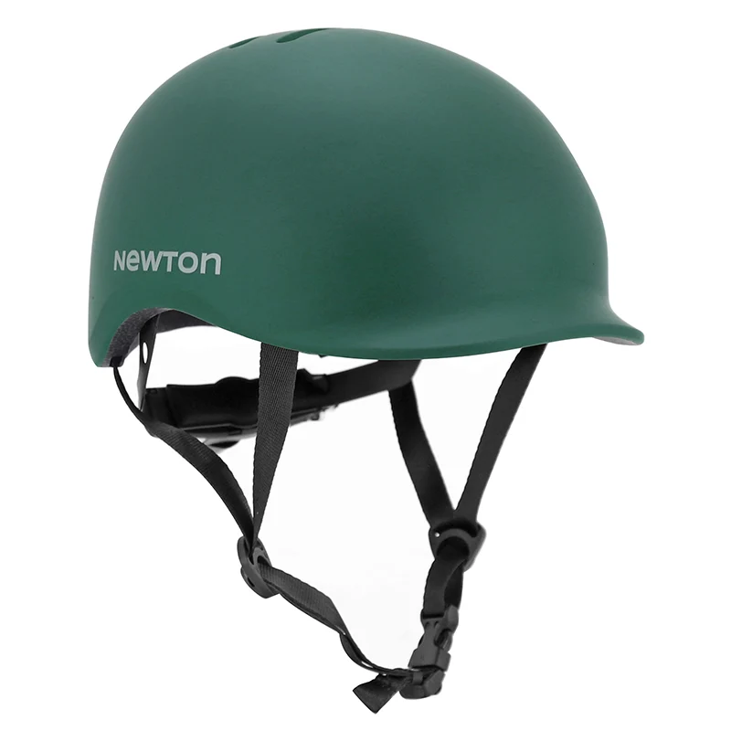Casque Vélo Adulte Newton Urbain-City Urban Vert Mat In-Mold Avec Visiere Et Lock Taille 55-58 (Vendu En Boite) Éclairage Intégré Sur Molette Réglage