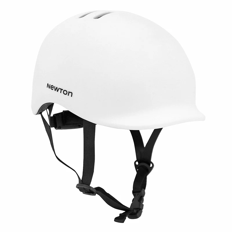 Casque Vélo Enfant Newton Urban Blanc Mat Avec Lock Taille 48-52 (Vendu En Boite)