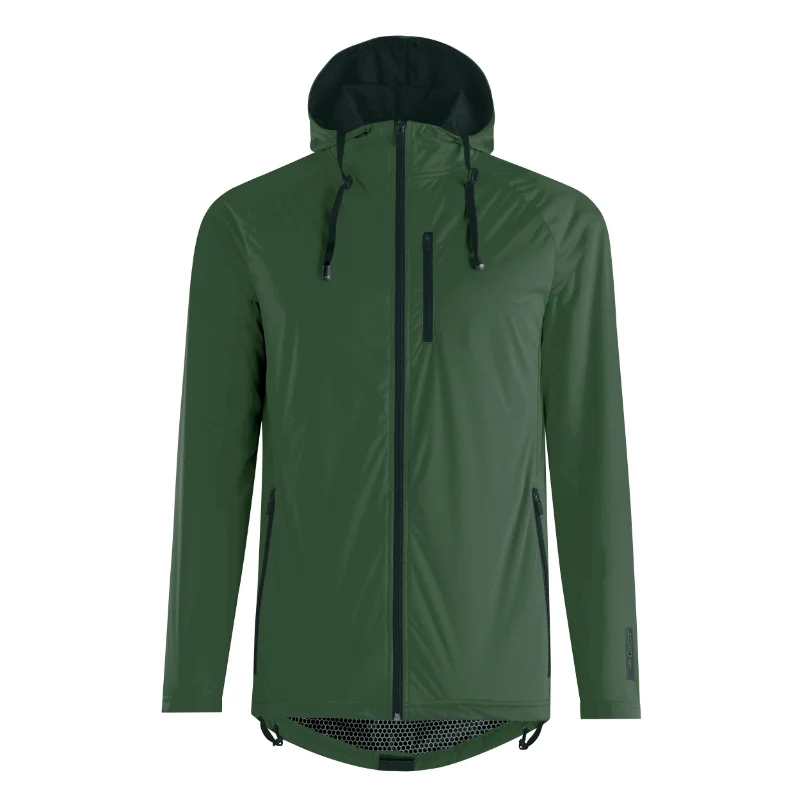Veste De Pluie Adulte Gist Micron Waterproof 15 Micron Avec Capuche Vert Kaki L