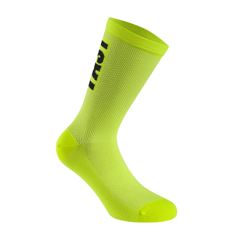 Chaussettes - Socquettes Été Gist Ride Fast Jaune Fluo 44-47 Antibacterien - Hauteur 22 cm (Paire)