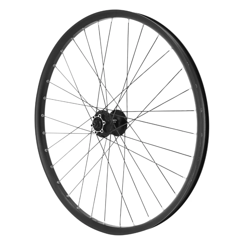 Roue VTT - Cargo - VAE - E-Bike - Longtail Disque Blocage 26" Trucky Avant Noir Moyeu Shimano M475 6 Trous (Renforcé) Jante 30C 32 Rayons Diamètre 2.3 mm -Poids Max 250 Kg-