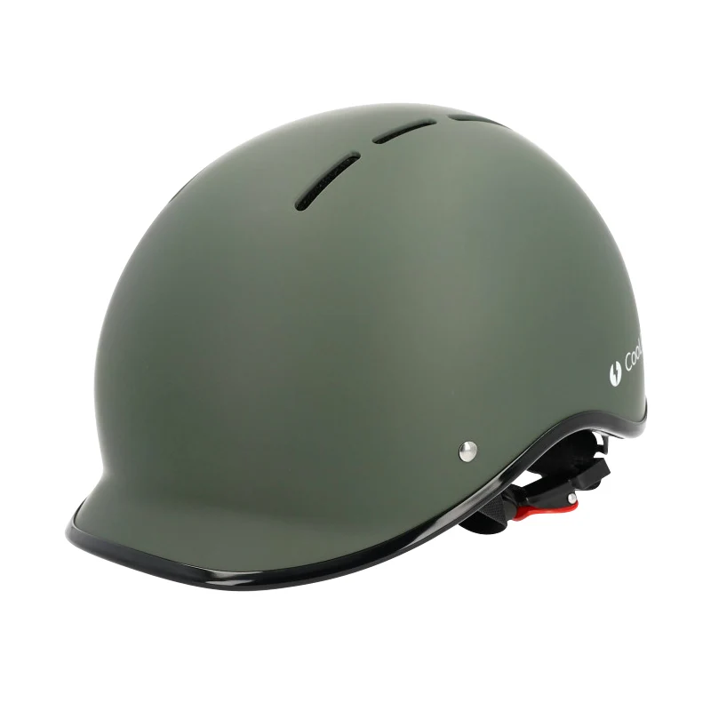 Casque Vélo Adulte Coolride Urbain-City Kaki Avec Molette De Réglage Taille 59-61 (Vendu A L'Unite)
