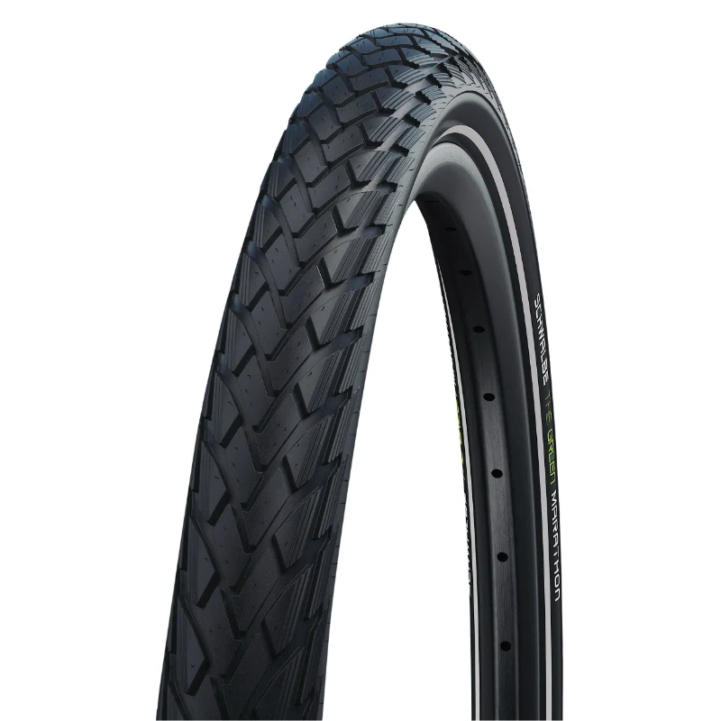 Pneu VTT Urbain 27.5 X 2.15 Schwalbe Marathon Green Noir Tr (55-584) Renfort Greenguard Flanc Reflex Compatible VAE