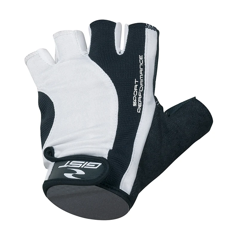 Gants Vélo Court Gist Pro Noir-Blanc S (Paire Sur Carte) Avec Velcro