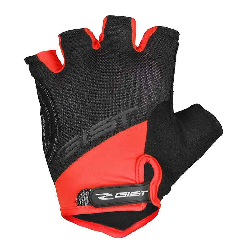 Gants Vélo Court Gist D-Grip Gel Été Rouge L (Paire Sur Carte) Avec Velcro
