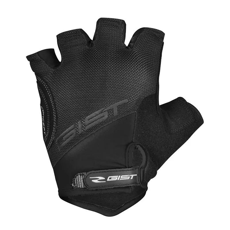 Gants Vélo Court Gist D-Grip Gel Été Noir L (Paire Sur Carte) Avec Velcro