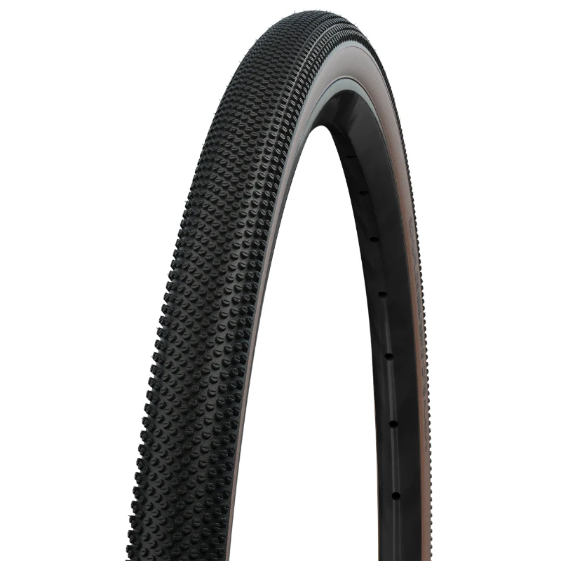 Pneu Gravel 700 X 45 Schwalbe G-One Allround Noir-Flanc Bronze Renfort Race Guard Tubeless Ready Ts (45-622) Compatible VAE