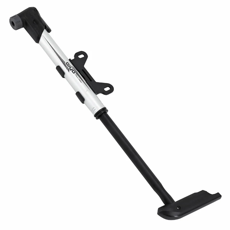 Pompe Mini Route-VTT Giyo Corps Alu Argent Vp-Vs (Poignée En T) (Sur Carte) - Lg 270 mm Et 8 Bars