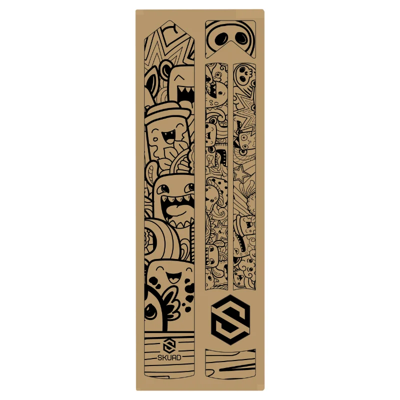 Autocollant-Sticker De Protection Cadre Vélo Skuad Modele Comics Noir (3M)