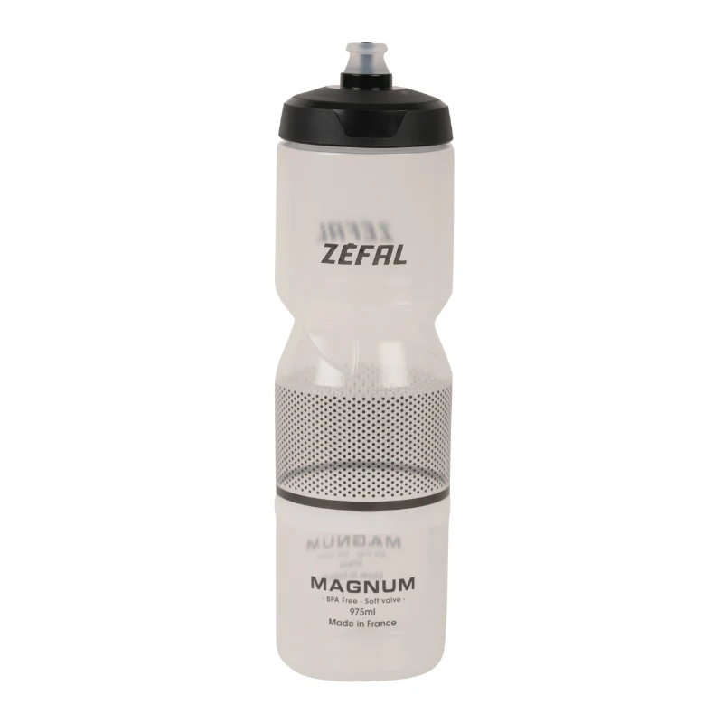 Bidon Zefal Magnum 1L Translucide Fume Tetine Soft-Cap (Vissable) (Se Monte Sur Tous Les Porte-Bidons)