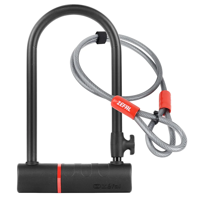 Antivol Vélo U Zefal K-Traz U17 A Clé 115 X 230 mm D 17 mm Avec Câble 1.2M Avec Support Clip - Reproduction Des Clés Possibles - Sold Secure Niveau Silver - Homologué Fub 2 Etoiles