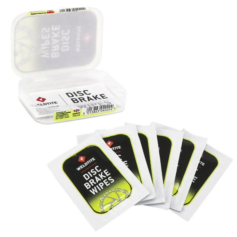 Lingettes Nettoyant - Dégraissant Disque De Frein Weldtite Brake Cleaning Wipes (Boite De 6)