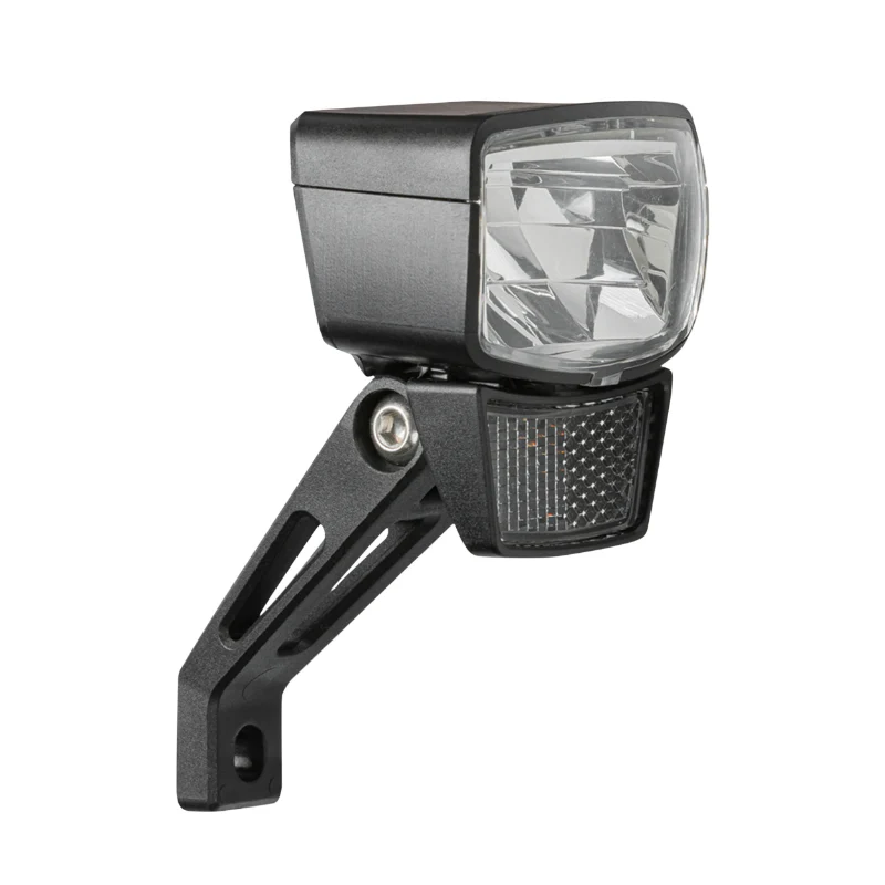 Éclairage Vélo Pour Moyeu Dynamo Avant Sur Fourche Axa Nxt 60 Lux Noir Bouton Switch On-Off - Pour Voir A 70M Et Visible A 4Kms - Éclairage A L'Arret 4Mn
