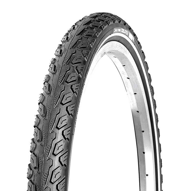 Pneu VTC Urbain 700 X 35 Deli Type Cruisland Renforcé Anti-Crevaison 2.5 mm Noir Tr (37-622) Flanc Reflex