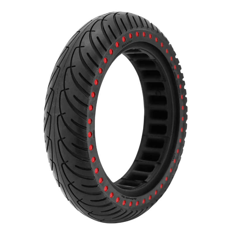 Pneu Trottinette Plein 8.5 X 2.00 Noir Point Rouge - Largeur Intérieur 36 mm (Pour Xiaomi M365 Et Autres)