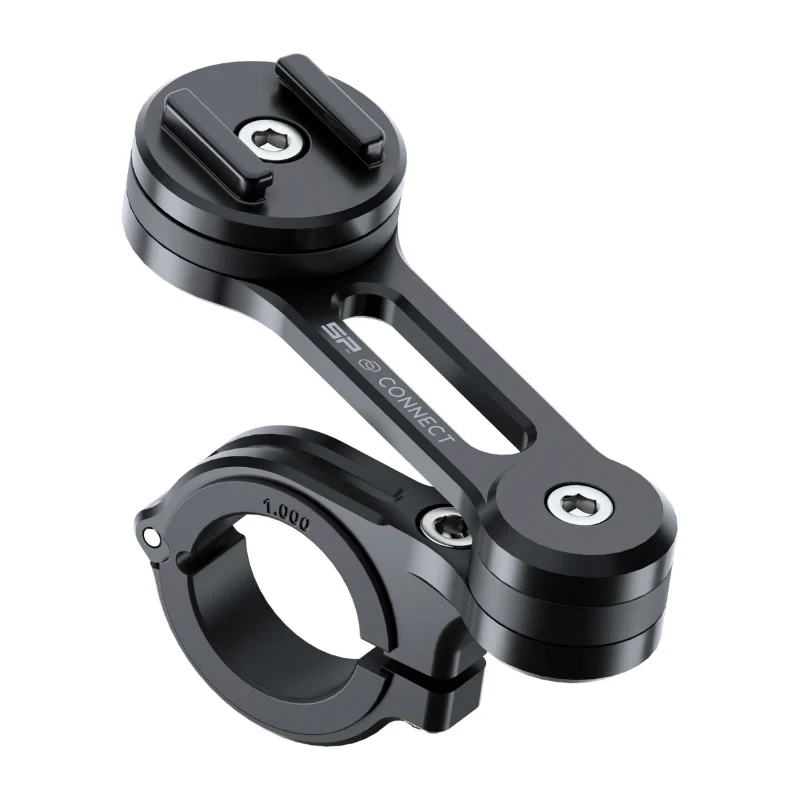 Support Smartphone-Telephone Moto-Vélo Sp Connect Vendu A L'Unite Fixation Guidon Taille Masse Alu Noir Orientable A 360° (Diam 22,2, 25,4, 28,6, 31,8 mm)