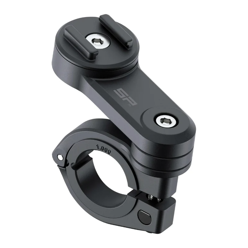 Support Smartphone-Telephone Moto-Vélo Sp Connect Lt Vendu A L'Unite Fixation Guidon Noir Orientable A 360° (Diam 22,2, 25,4, 28,6, 31,8 mm)