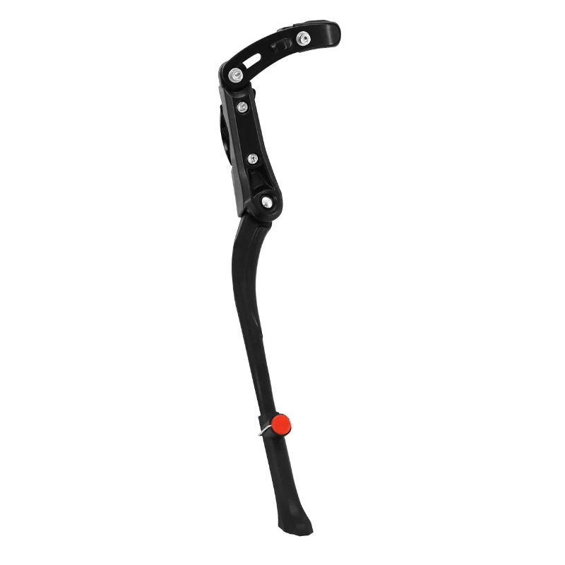 Béquille Vélo Laterale Arrière P2R 24-28" Fixation Base-Hauban Réglable Alu Noir