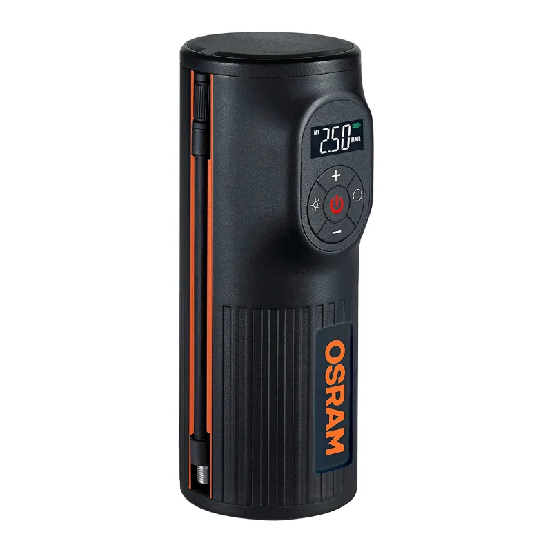 Compresseur-Gonfleur-Pompe Universel Multifonctions Tyre Inflate 2000 (12V) (Fonction Éclairage, Batterie De Secours) (Inclus Support Pour Vélo) Chargement Usb -Osram-
