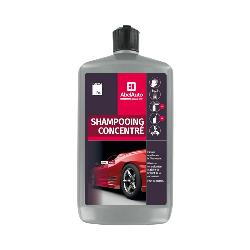 Nettoyant Shampoing Concentre Carrosserie Abel Auto 1L (Marque Francaise) -Gamme Professionnelle-