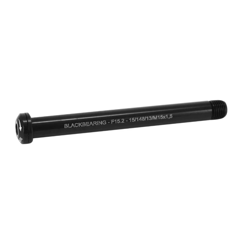 Axe Traversant - Blocage Roue Avant Blackbearing Filetage M15 X 1.5 mm 15 X 100 Noir (148 mm Hors Butee Dont Filetage 13 mm)