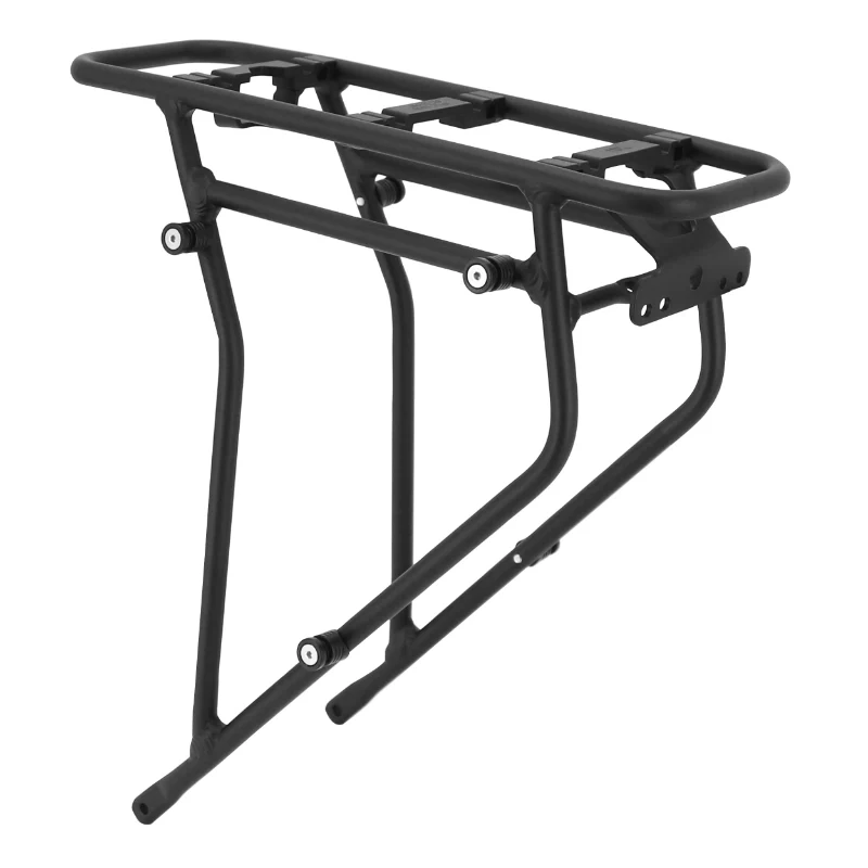 Porte Bagage Vélo Arrière A Tringles Newton Alu Noir 700C Fixation Sur Garde Boue-Hauban Compatible Systeme Mik + Mik Studs Gamme Basil -Poids Maxi 25 Kg-