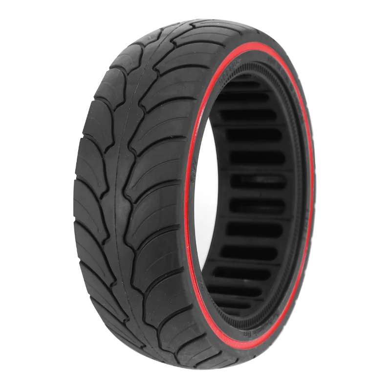 Pneu Trottinette Plein 8.5 X 2.50 Noir Liseret Rouge (Pour Dualtron Et Autres)