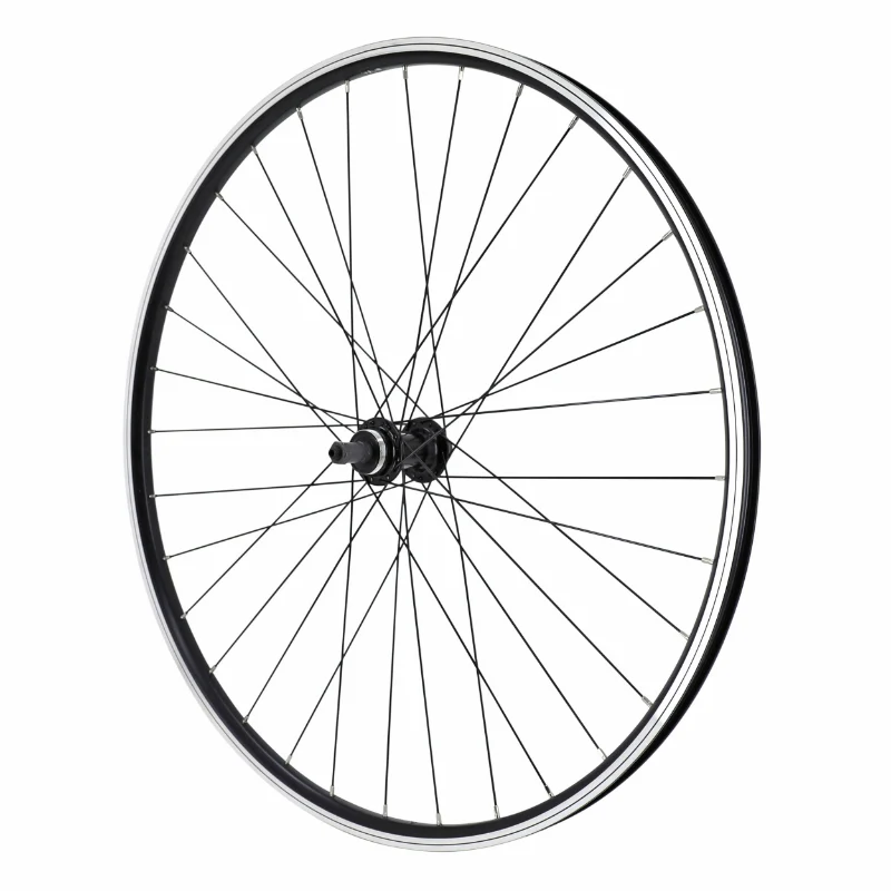Roue VTC Patin Blocage 700 X 35 - 28" Er10 Noir Arrière Moyeu Roue Libre Jante 19C 32 Rayons Noirs