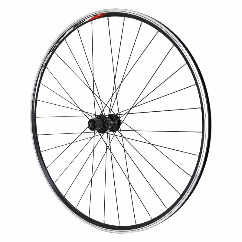 Roue Route Patin Blocage 700 Elan Cfx Noir Arrière Moyeu Shimano Rs300 Sora Cassette 10-9-8V 32 Rayons Galva Noirs Jante 13C