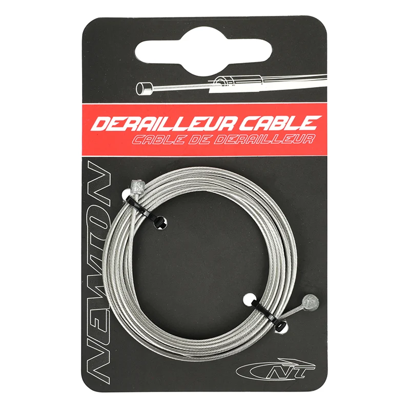 Câble De Dérailleur Newton INOX Renforcé Pour Shimano Et Adaptable 1,2 mm Long 2,00 M (Vendu Sur Carte A L'Unite) (Offre Spéciale)