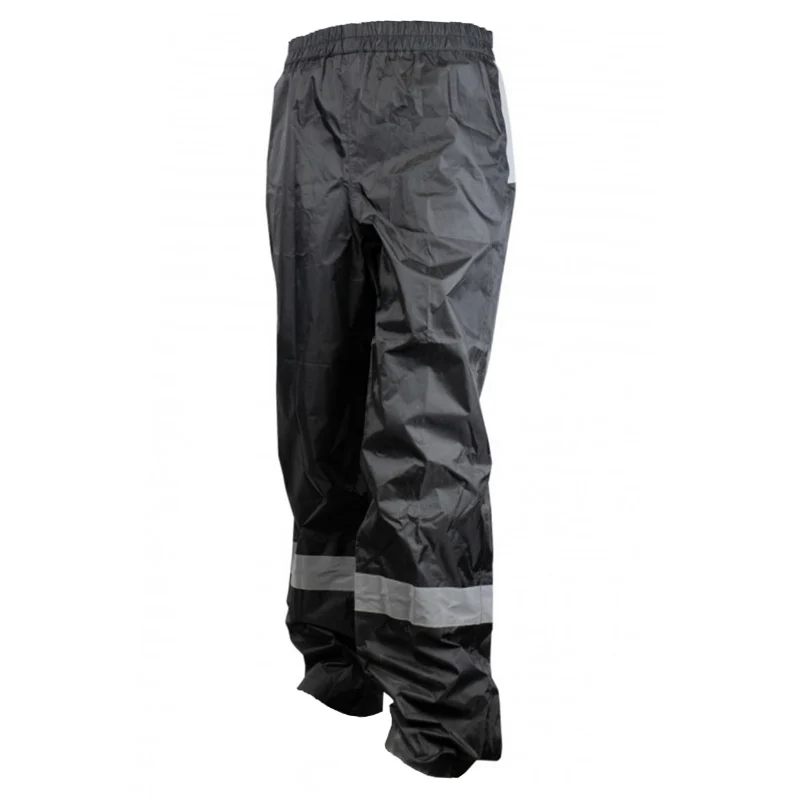 Pantalon De Pluie Waterproof Noir Avec Réflecteur Taille XL (Homologué Ce) -Taille 1.78 À 1.88M
