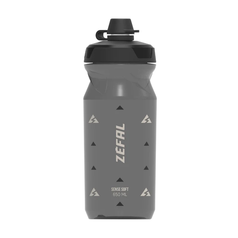 Bidon Zefal Sense Soft 65 No-Mud Noir Fume 650Ml (Bouchon Sécurité Anti-Goutte)