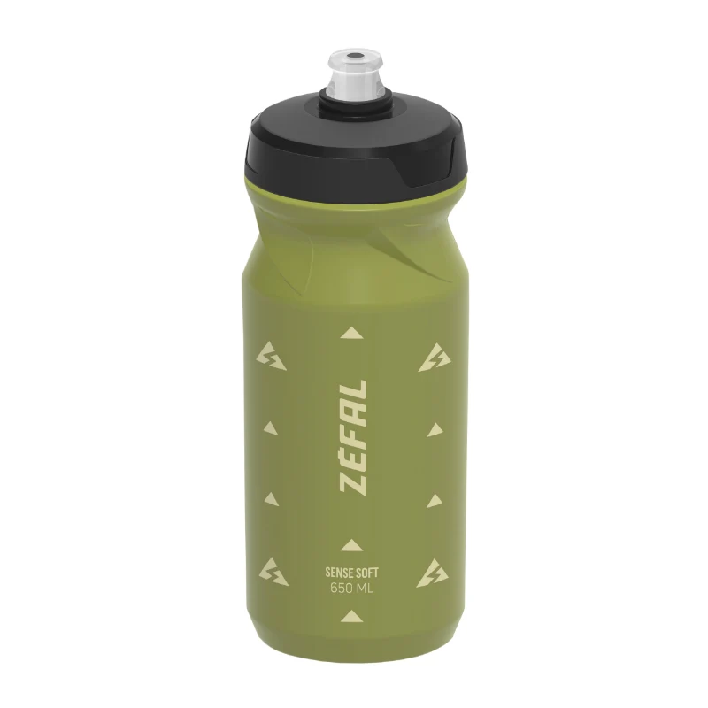 Bidon Zefal Sense Soft 65 Vert Olive 600Ml (Bouchon Visser Et Tetine Étanche) (Hauteur 193 mm - Poids 77G)