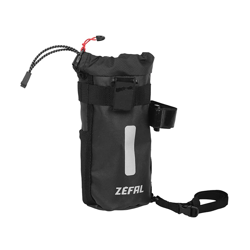 Sacoche De Cintre-Guidon Vélo Zefal Z Adventure Pouch Bag Noir Fixation Velcros (Lg180 mm X D90 mm - 1.1 Litre) - Avec Réflecteurs
