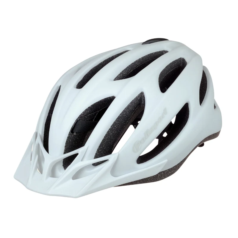 Casque Vélo Urbain-City Adulte Polisport Sport Flow In-Mold Blanc Mat Avec Visiere Blanche Taille 54-58 System Quick Lock