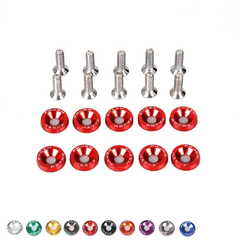 Lot de 10 Vis et Rondelles Custom de Trottinette - Plusieurs Couleurs